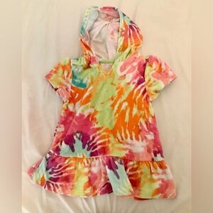 Children’s place baby toddler 18-24 month hooded swim cover up towel dress